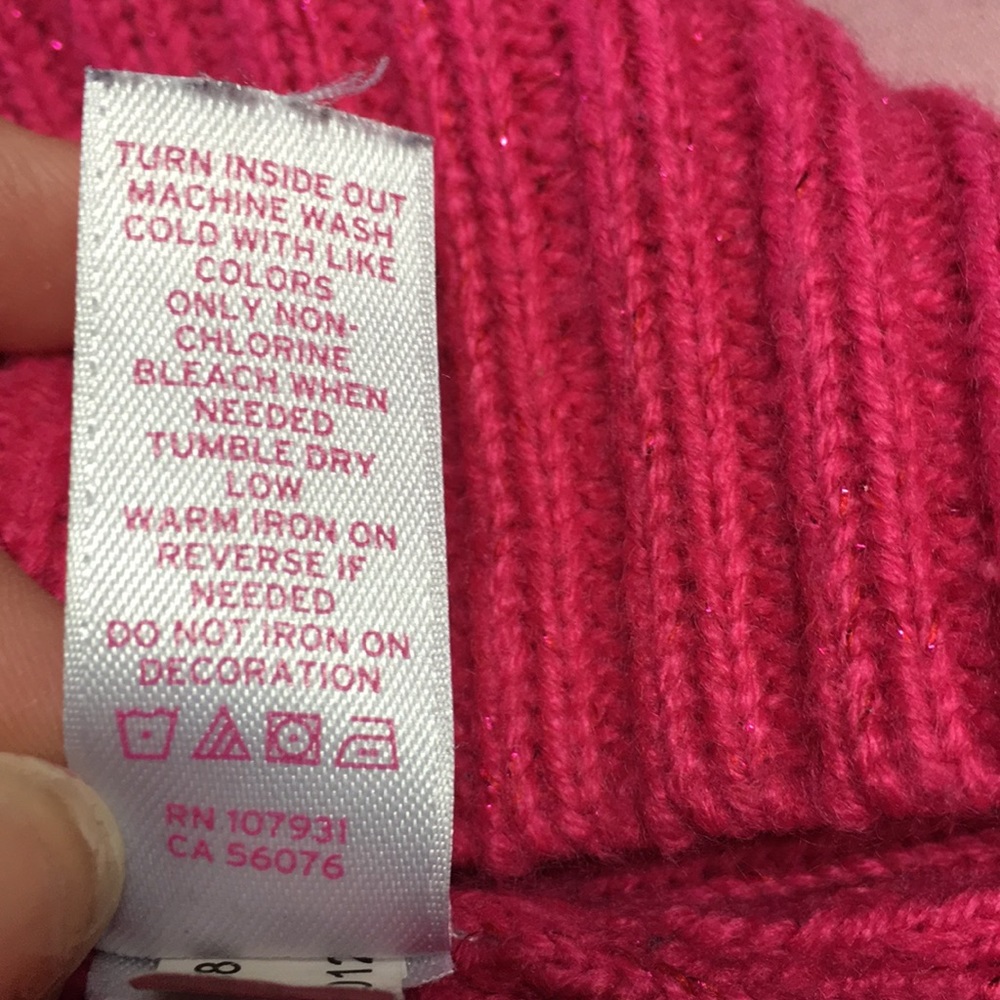 Girls size 10 Pink sequin sweater dress - Picture 6 of 7